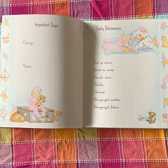 Sanitoy Inc. Vintage 1982 Baby Memory Keepsake Hardcover Book Birth to Age 7 - Picture 6 of 9
